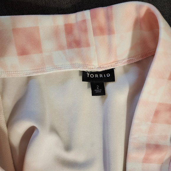 Torrid Pink Plaid Mini Scuba Set Size 2x - Picture 2 of 9